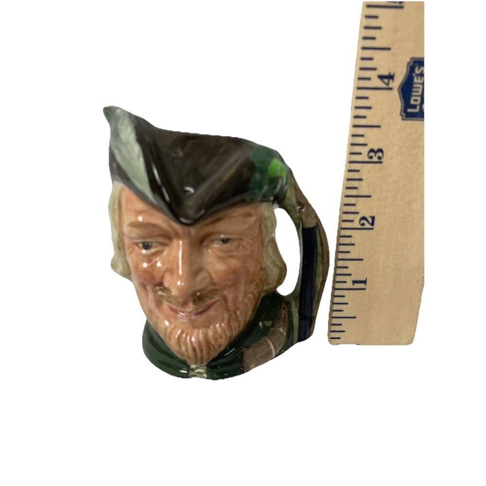Vintage tRoyal Dolton Toby Jug Robin Hood 4 Inch Height tD6534 COPR 1959 A+ MINT